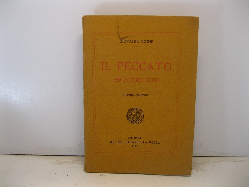 Il peccato ed altre cose. Seconda edizione